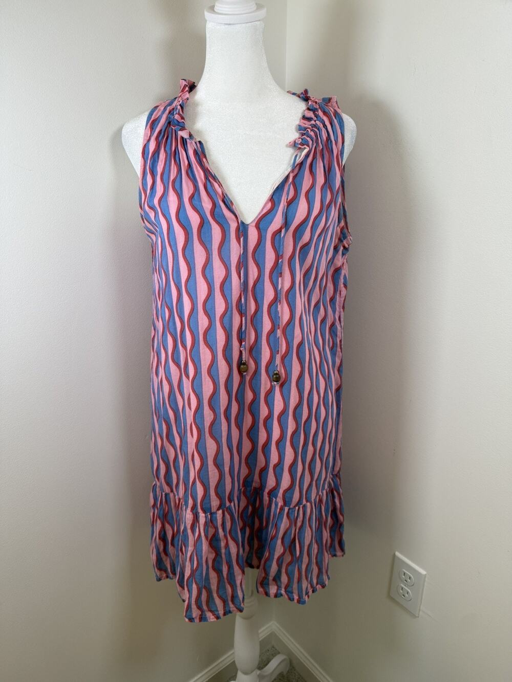 Oliphant Women’s Medium Dress Cotton Boho Lightweight Colorful Summer Relaxed